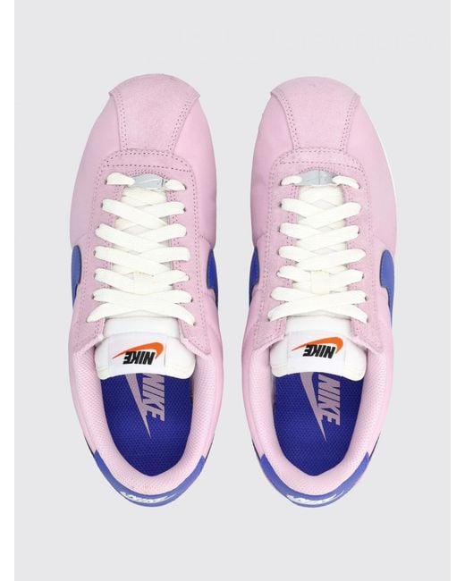 Nike Purple Cortez Nylon And Suede Sneakers