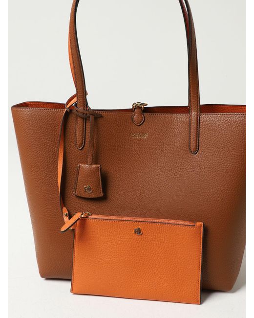 Lauren by Ralph Lauren Shoulder Bag in Brown Lyst