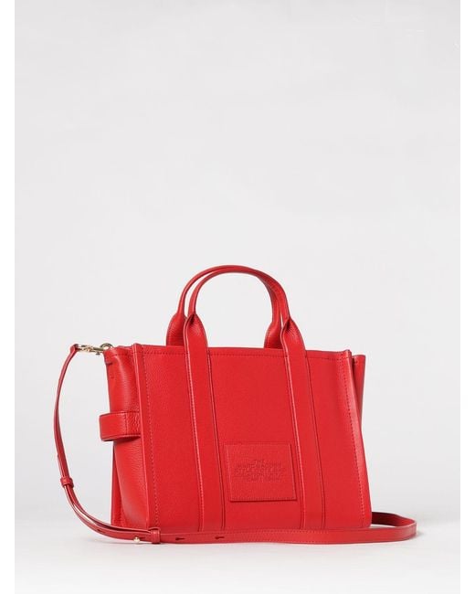 Marc Jacobs Red The Tote Bag Medium Leather Bag