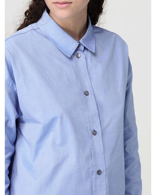 Max Mara Blue Classic Poplin Shirt