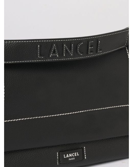 Lancel Black Ninon Grained Leather Bag
