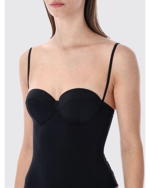 MATINEÉ Black One-Piece Swimming Costume With Sweetheart Neckline And Thin Straps