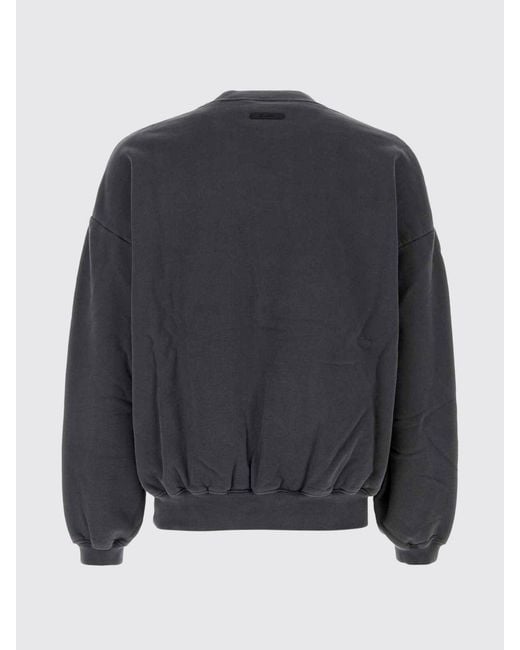 Fear Of God Gray Relaxed Fit Cotton Jumper With Contrast Logo for men