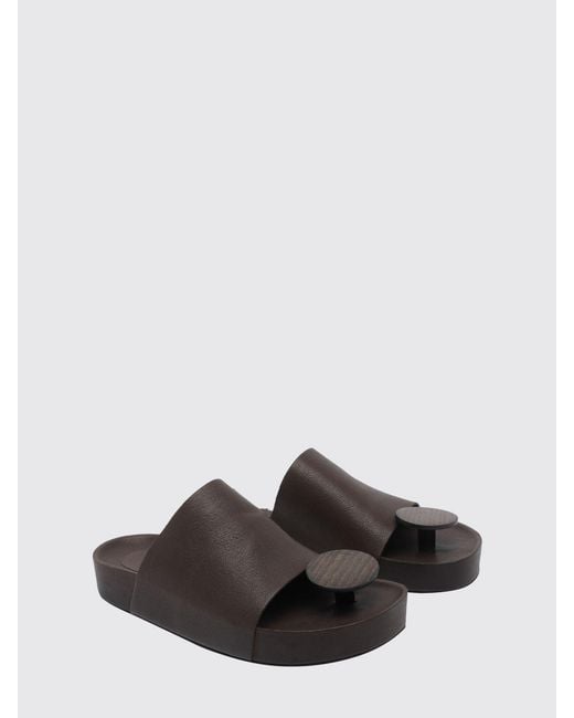 Uma Wang White Leather Sandal