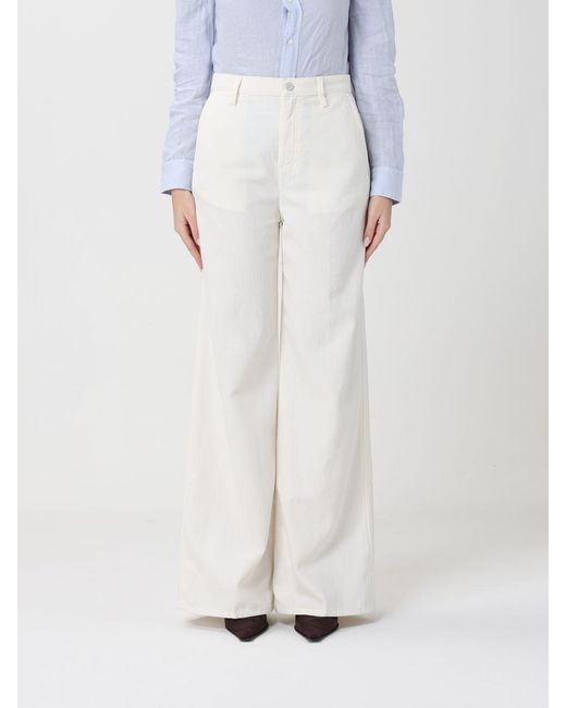 7 For All Mankind White Wide Leg Jeans