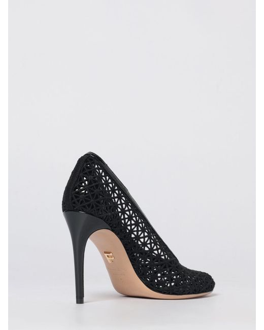 Ferragamo Black Macramé Pumps