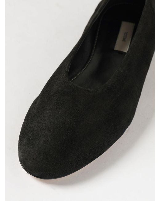 Totême  White Suede Ballerina Flats
