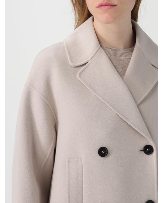 Max Mara Natural Double-Breasted Coat