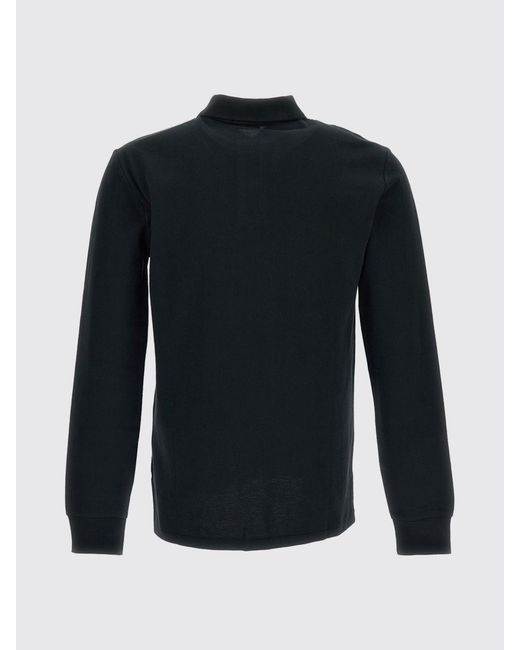 Polo Ralph Lauren Blue Long-Sleeved Slim-Fit Cotton Polo Shirt With Pony Logo for men