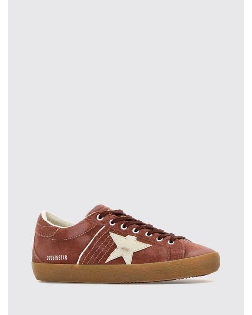 Golden Goose Deluxe Brand Brown Super-Star Suede Sneakers With Distressed Effect for men