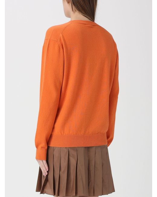 Fendi Orange Basic Cashmere Pullover