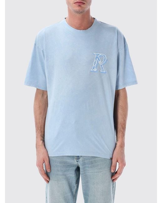 Represent Blue Cotton Monogram T-Shirt for men