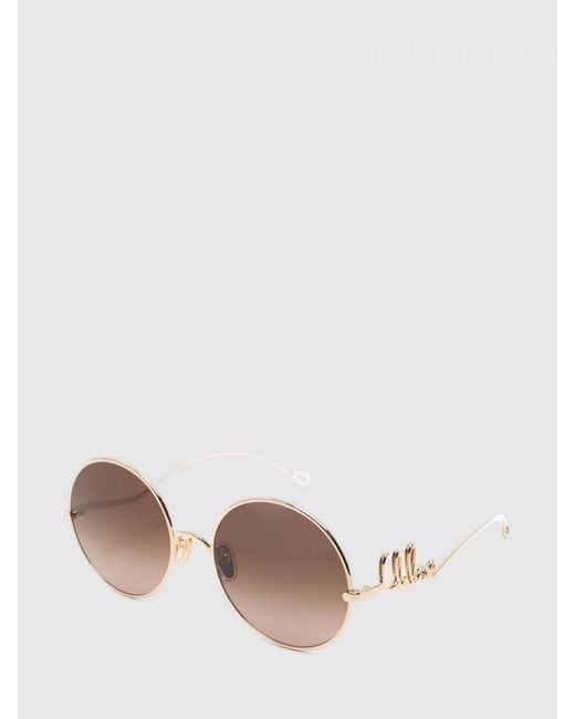 Chloé Brown Chlo&Eacute Metal Panthos Sunglasses