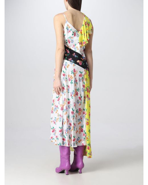 MSGM White Dress In Viscose