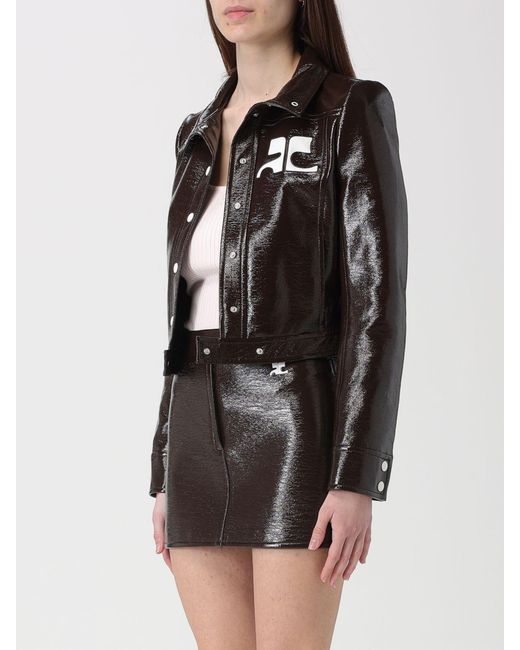 Courreges Black Courr&Egrave	Ges Patent Leather Jacket