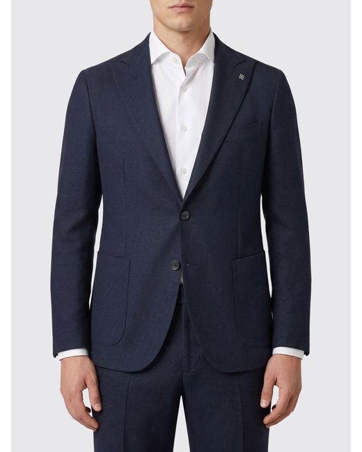 Tagliatore Blue Single Breasted Blazer for men
