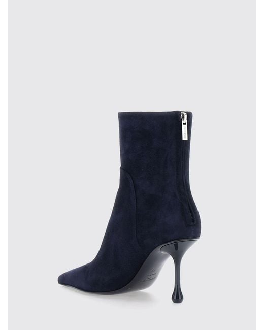 Jimmy Choo Blue Flat Ankle Boots