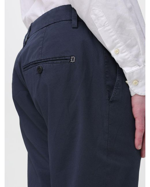 Dondup Blue Stretch Cotton Chino Trousers for men