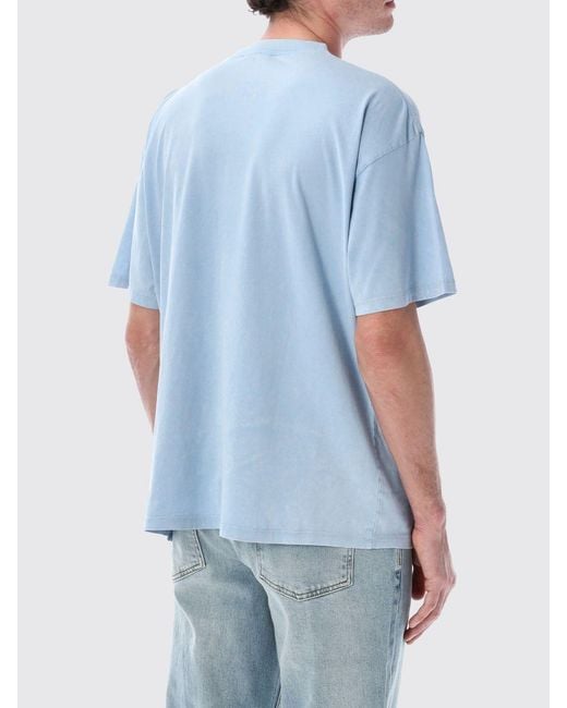 Represent Blue Cotton Monogram T-Shirt for men