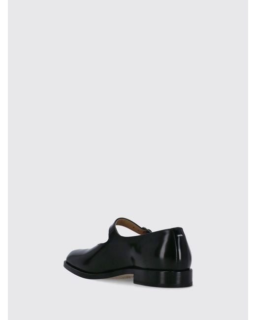 Maison Margiela White Brushed Leather Tabi Mary Jane Ballerina Flats