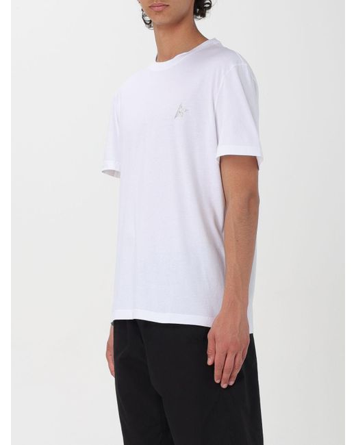 T-shirt in cotone con logo di Golden Goose Deluxe Brand in White da Uomo
