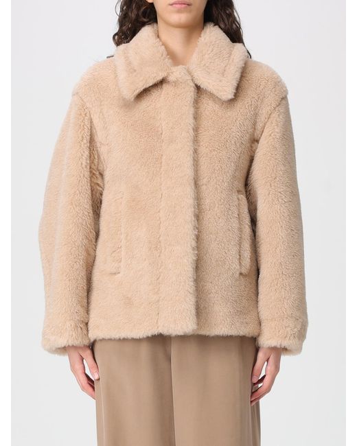 Max Mara Natural Faux Fur Jacket