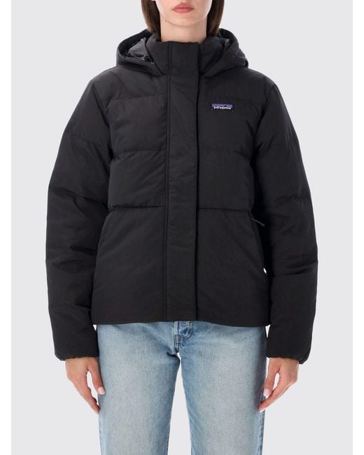 Patagonia Black Sisar Hooded Short Down Jacket