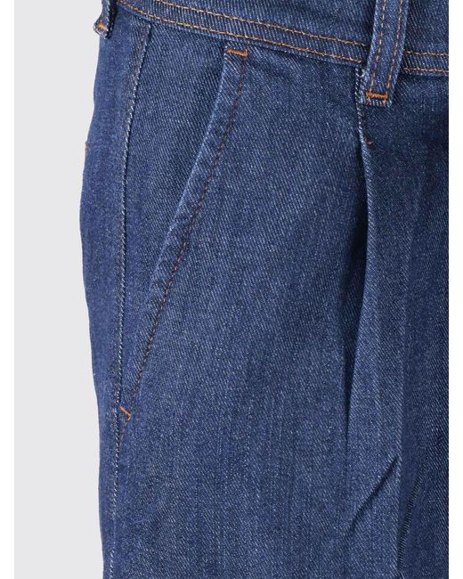 7 For All Mankind Blue Straight Denim Jeans