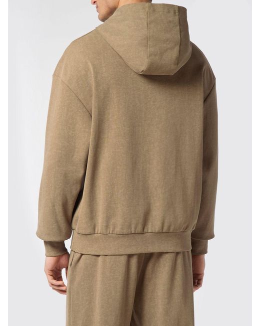 Philipp Plein Natural Cotton Hooded Sweatshirt With Logo for men