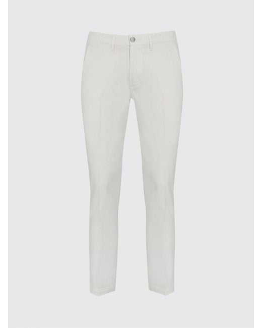 Re-hash Blue Stretch Cotton Chino Trousers for men