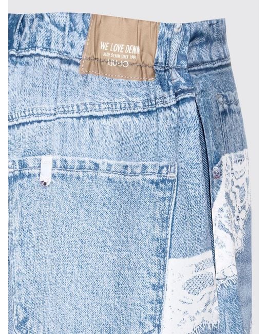 Liu Jo Blue Jeans With Lace Inserts