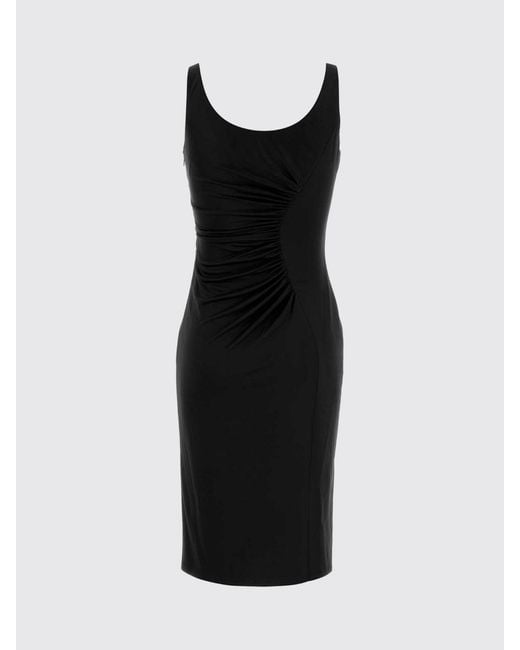 Versace Black Stretch Jersey Midi Dress