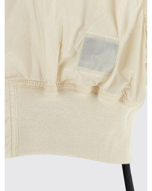 Rick Owens Natural Short-Sleeved Cropped Nylon Bomber Jacket