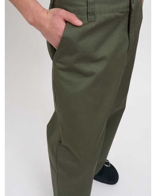 Carhartt Green Cotton Wide Leg Trousers for men