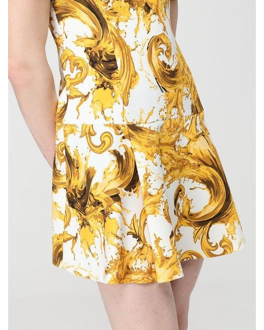 Versace Jeans Couture White Stretch Jersey Mini Dress