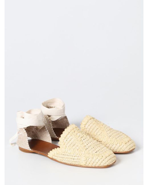Castaner Natural Ballet Flats Castañer