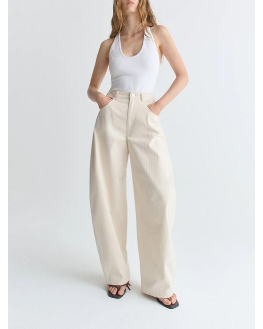 Séfr Natural Twill Baggy Trousers