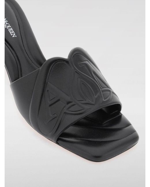 Alexander McQueen Black Heeled Sandals