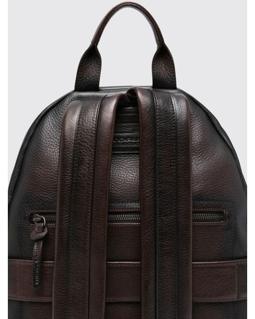 Officine Creative Black Oc Pack Volanato Leather Backpack for men
