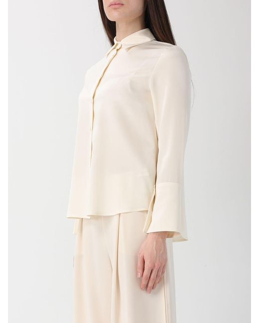 Max Mara Natural Classic Stretch Silk Shirt