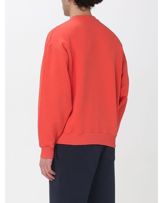Autry Red Cotton Crewneck Sweatshirt for men