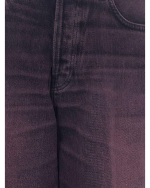 Vaqueros Anchos De Tiro Medio Earl De En Denim Con Cinco Bolsillos Haikure de color Purple