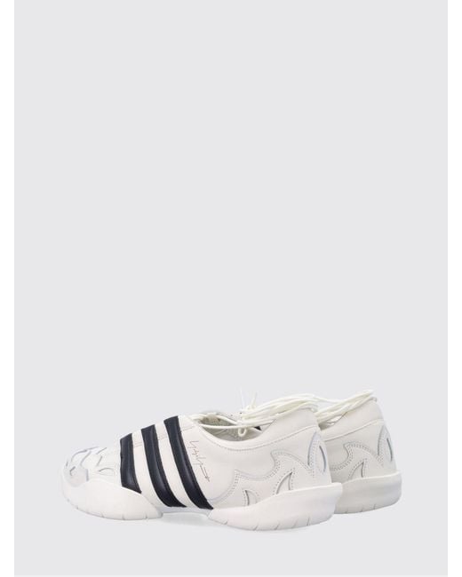 Y-3 White Regu Mary Jane Leather Sneakers for men