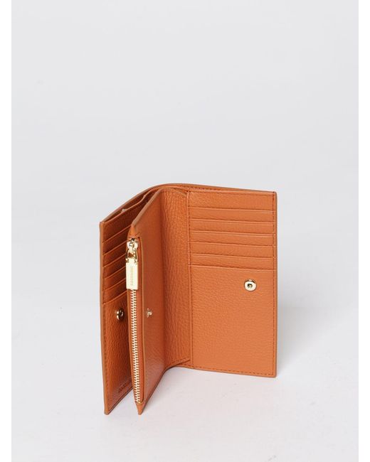 Coccinelle Orange Metallic Soft Hammered Leather Wallet