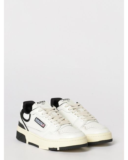 Autry White Clc Leather And Mesh Sneakers