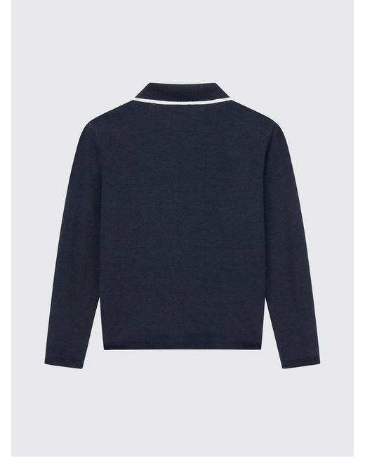 Giorgio Armani Blue Knit Polo Shirt for men