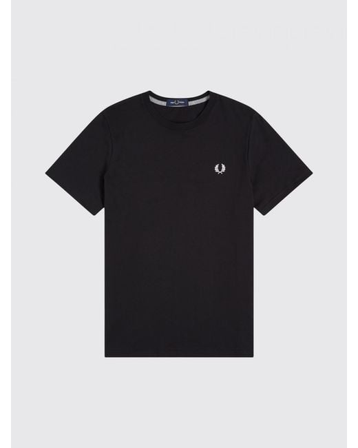 Fred Perry Black Basic Cotton T-Shirt for men