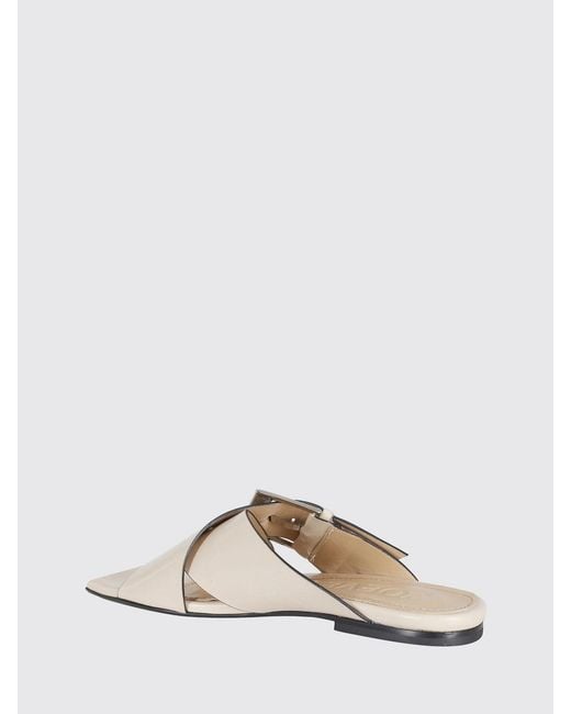 Poeve White Leather Emma Mules