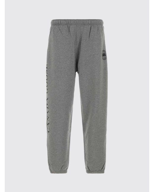 Canada Goose Gray Cotton Jogging Pants for men