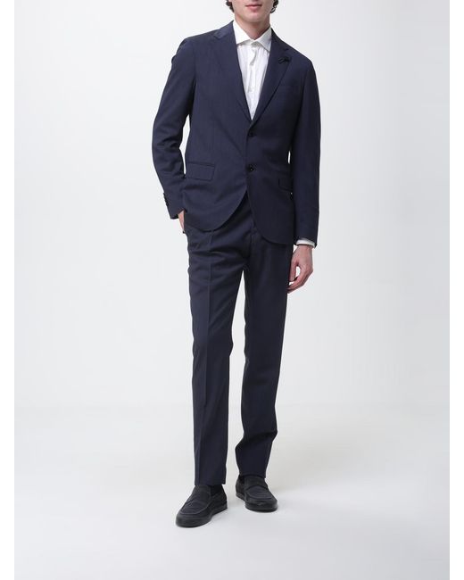Lardini Blue Single-Breasted Virgin Wool Suit for men
